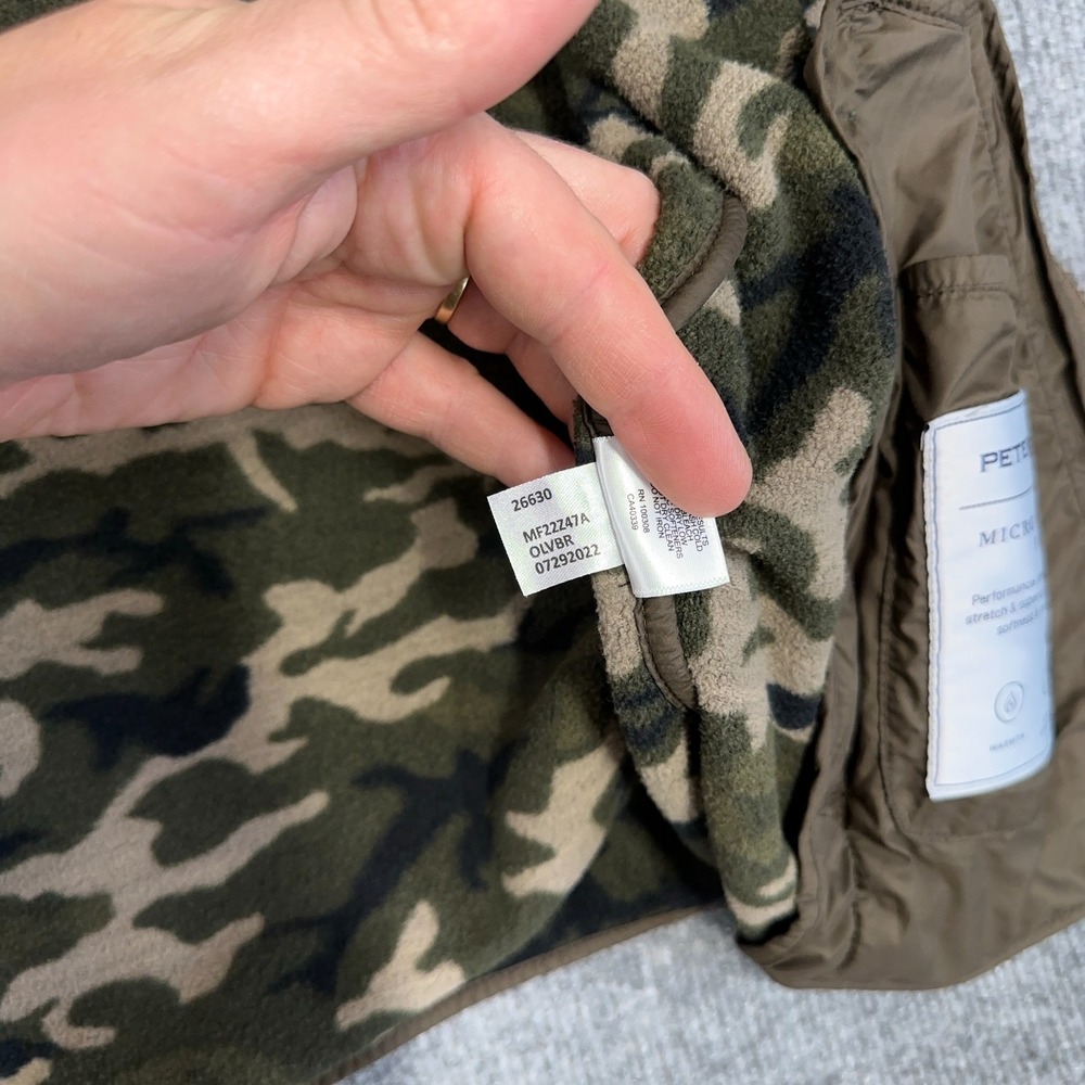 Peter Millar Jacket Men L Olive Branch Camo Micro Shearling Fleece Full Zip Golf - Picture 11 of 13